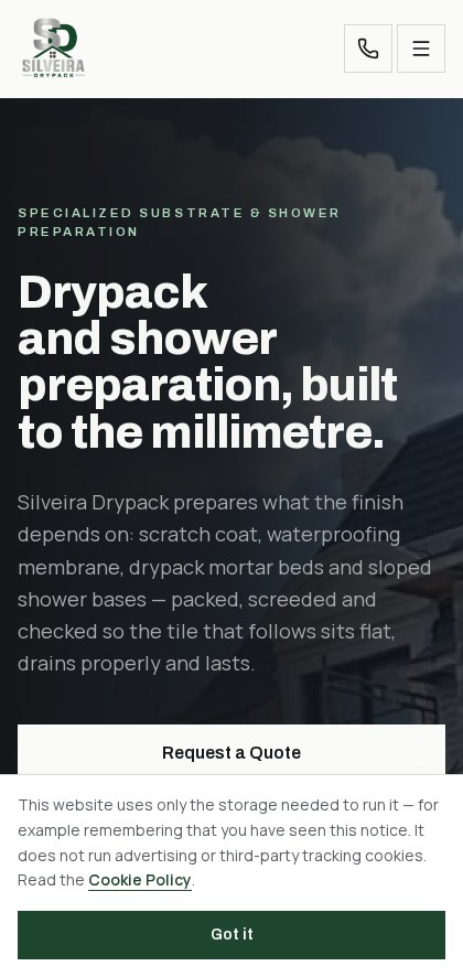 Silveira Drypack on a phone