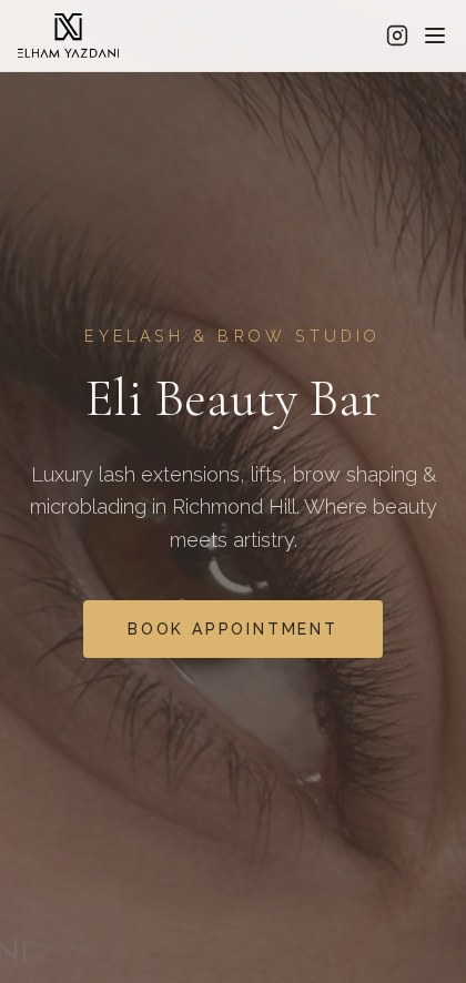 Eli Beauty Bar on a phone